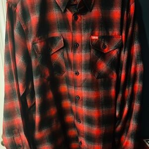 DIXXON Fairview Men's Black and Red Checkered Shirt